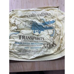 VTG MIRAGE Cotton Airplane Jacket Zipper Broken Snaps M See Measurements Yellow